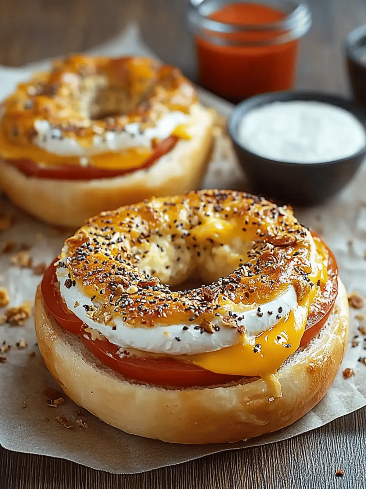 Easy Quiche Stuffed Bagels