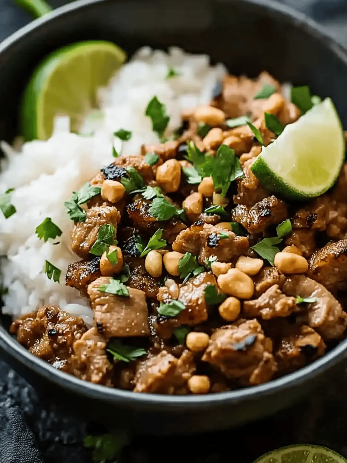 Easy Ginger Lime Pork with Creamy Coconut Rice