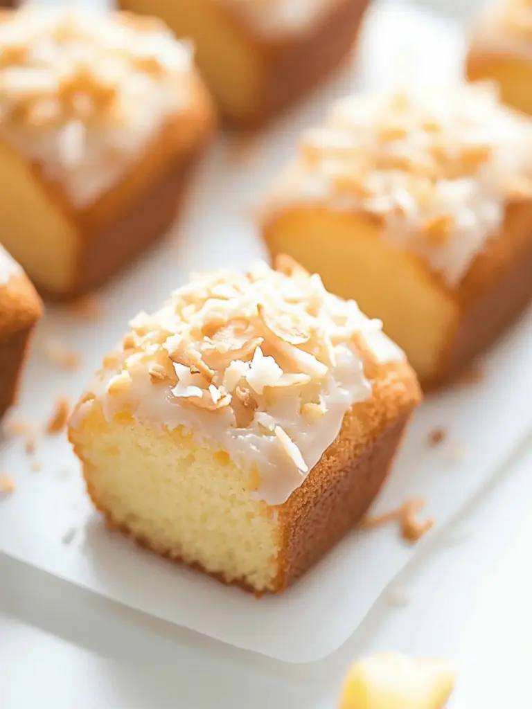 Mini Lemon Coconut Loaf Cakes