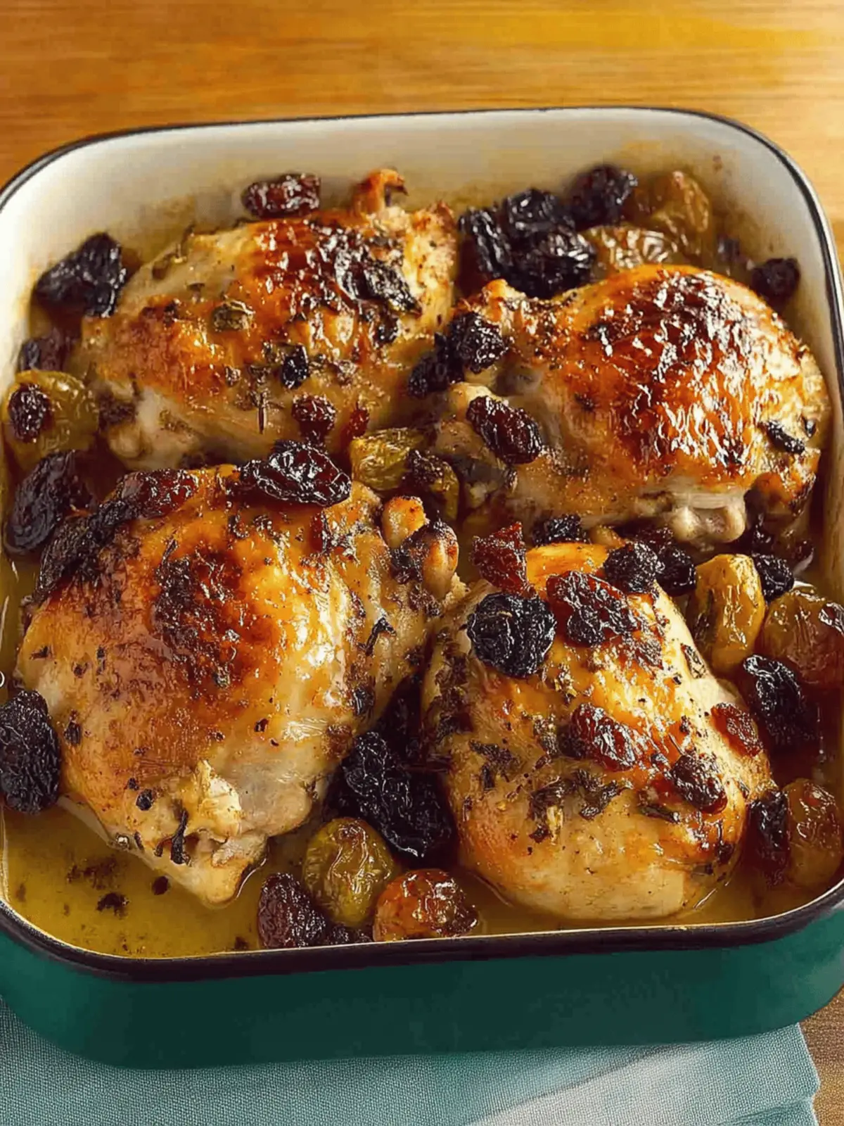 Easy Roast Chicken with Dried Fruit