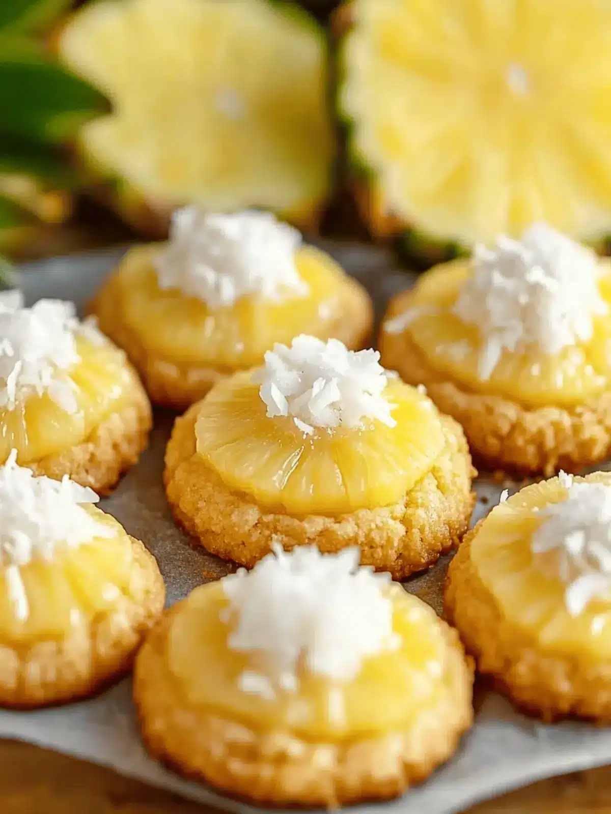 Easy Hawaiian Pineapple Coconut Thumbprint Cookies