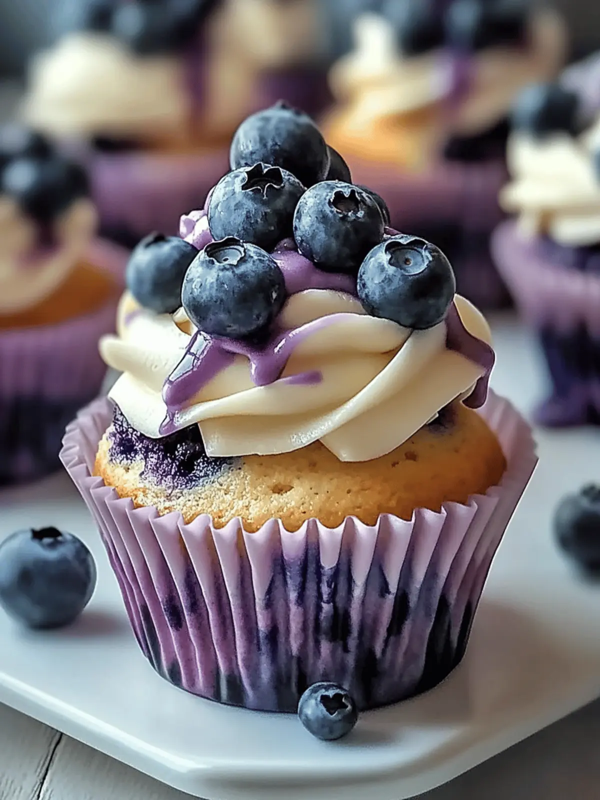 White Chocolate Blueberry Cupcakes