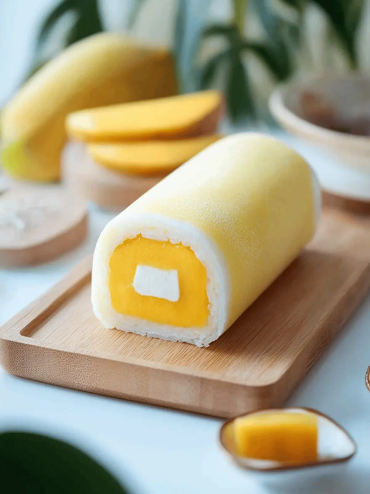 Fresh Mango Cream Roll Japanese Style