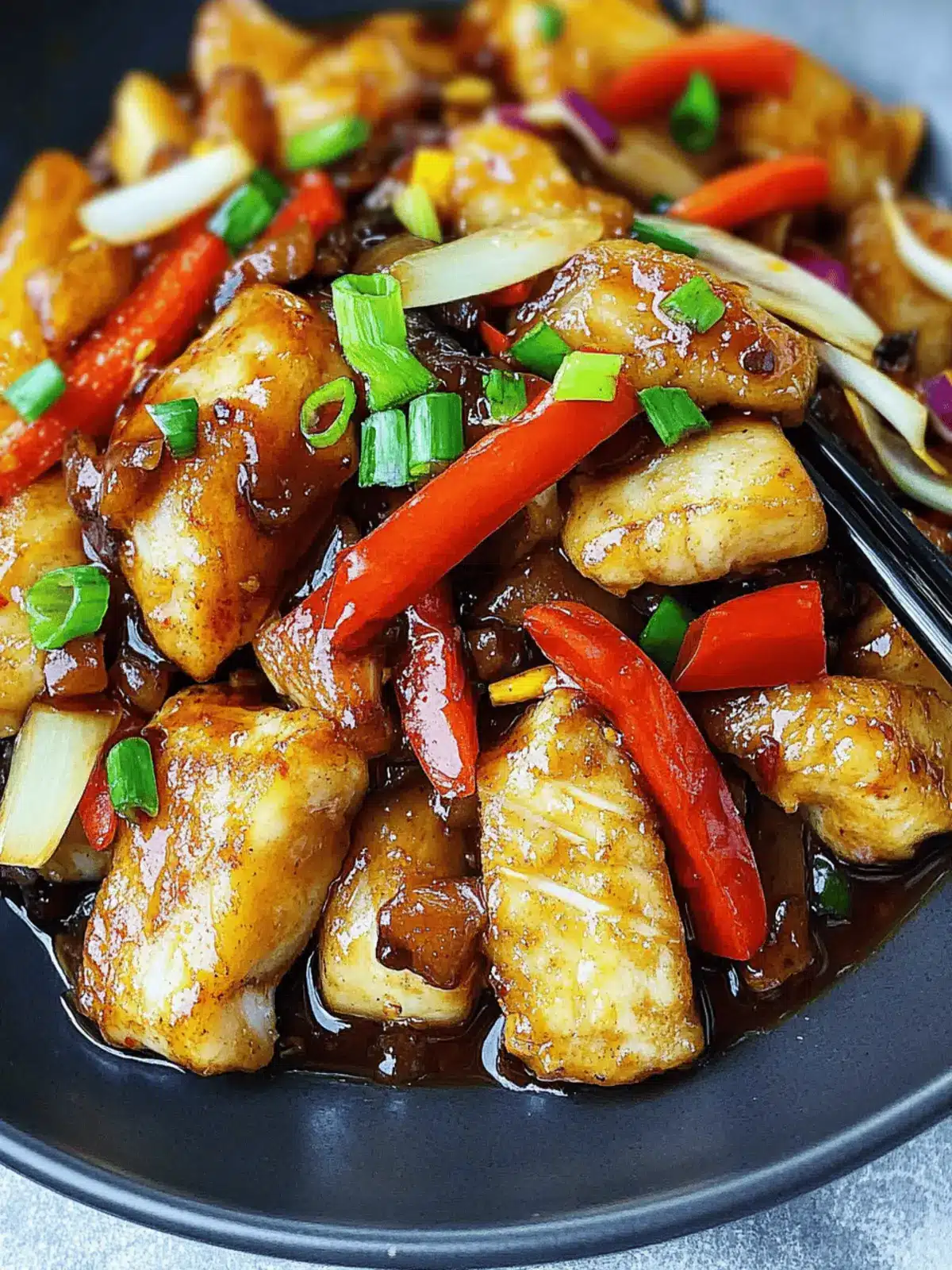 Wok Fried Fish in Black Bean Sauce