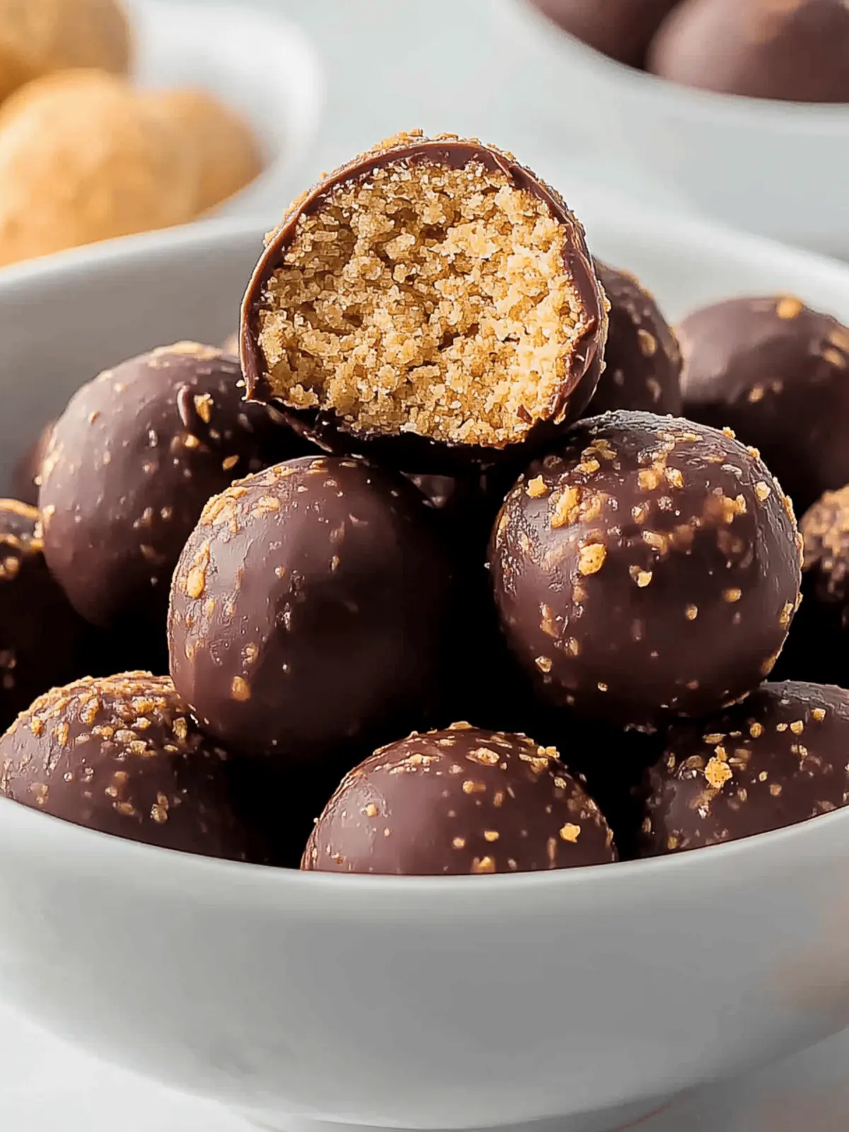 Peanut Butter Balls with Graham Crackers