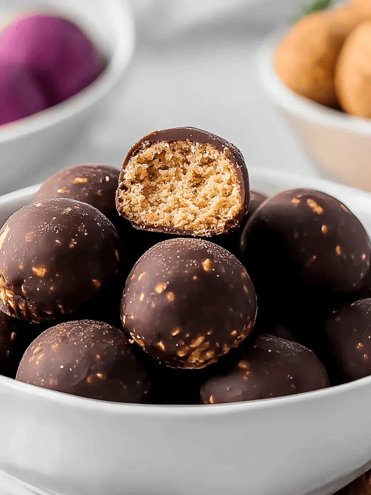 Peanut Butter Balls with Graham Crackers