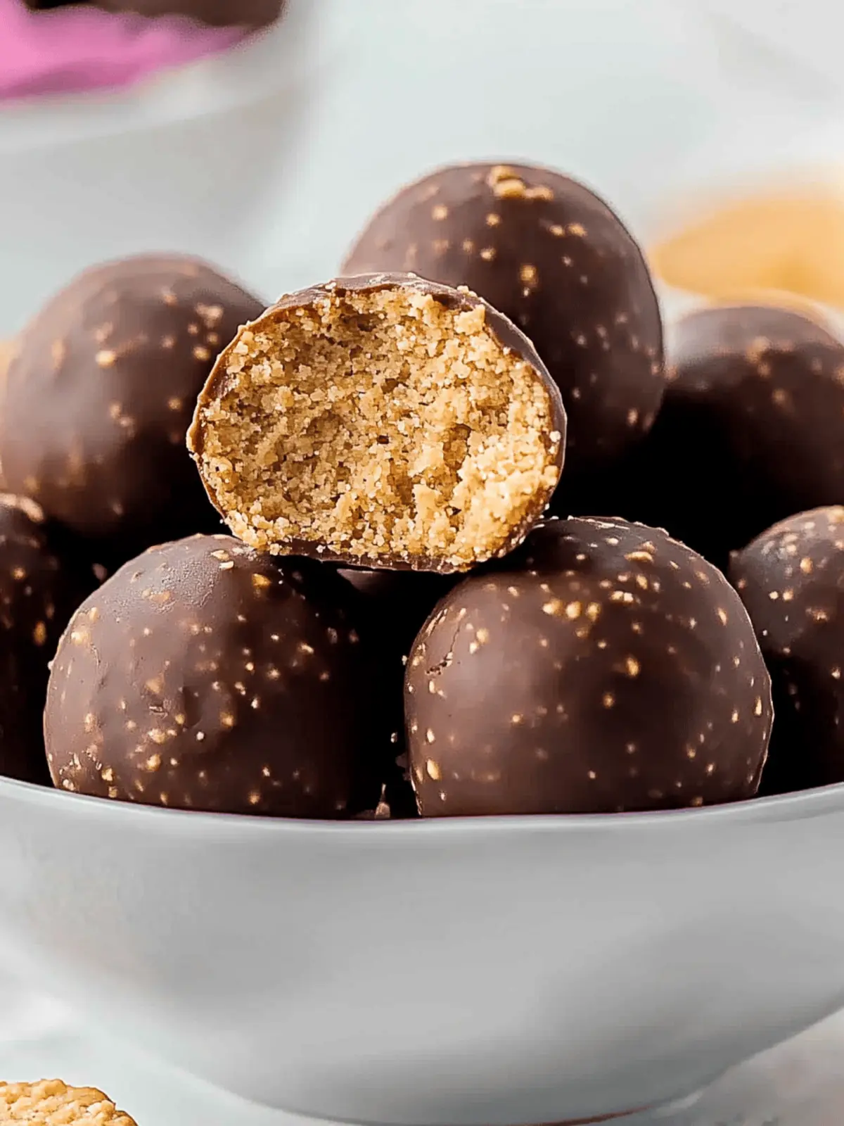 Peanut Butter Balls with Graham Crackers