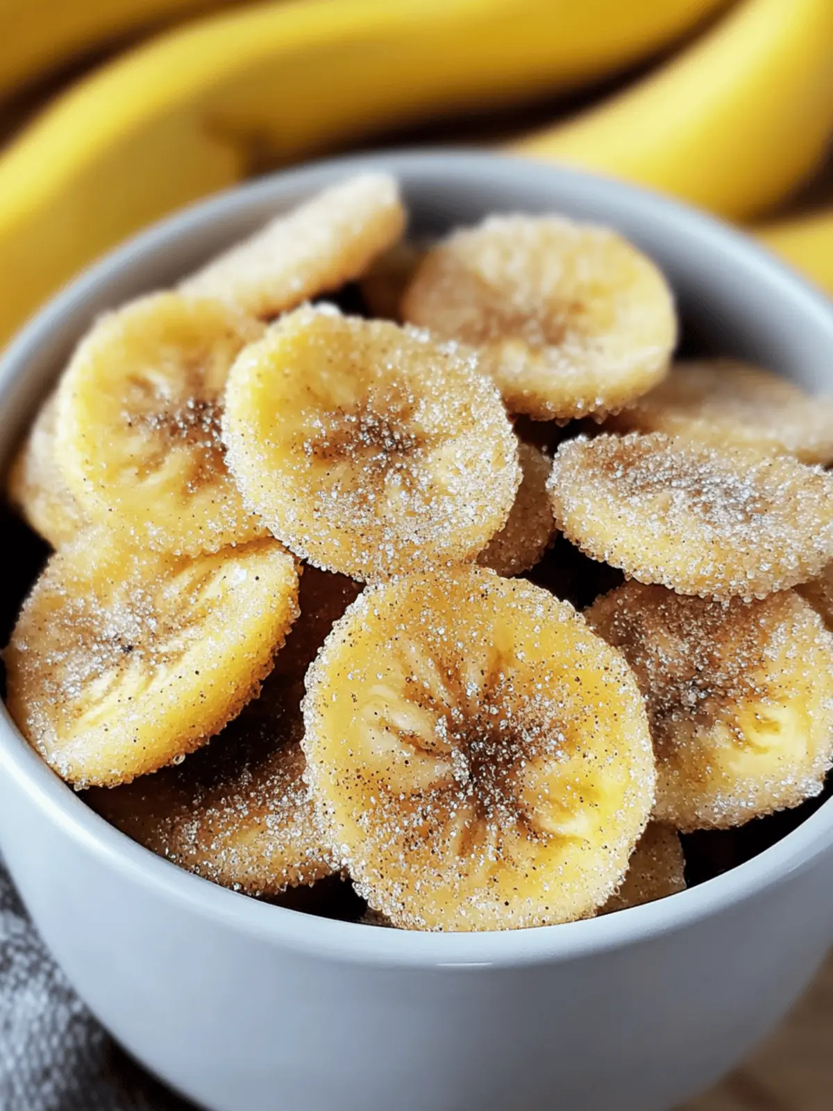 Cinnamon Sugar Air Fryer Banana Chips