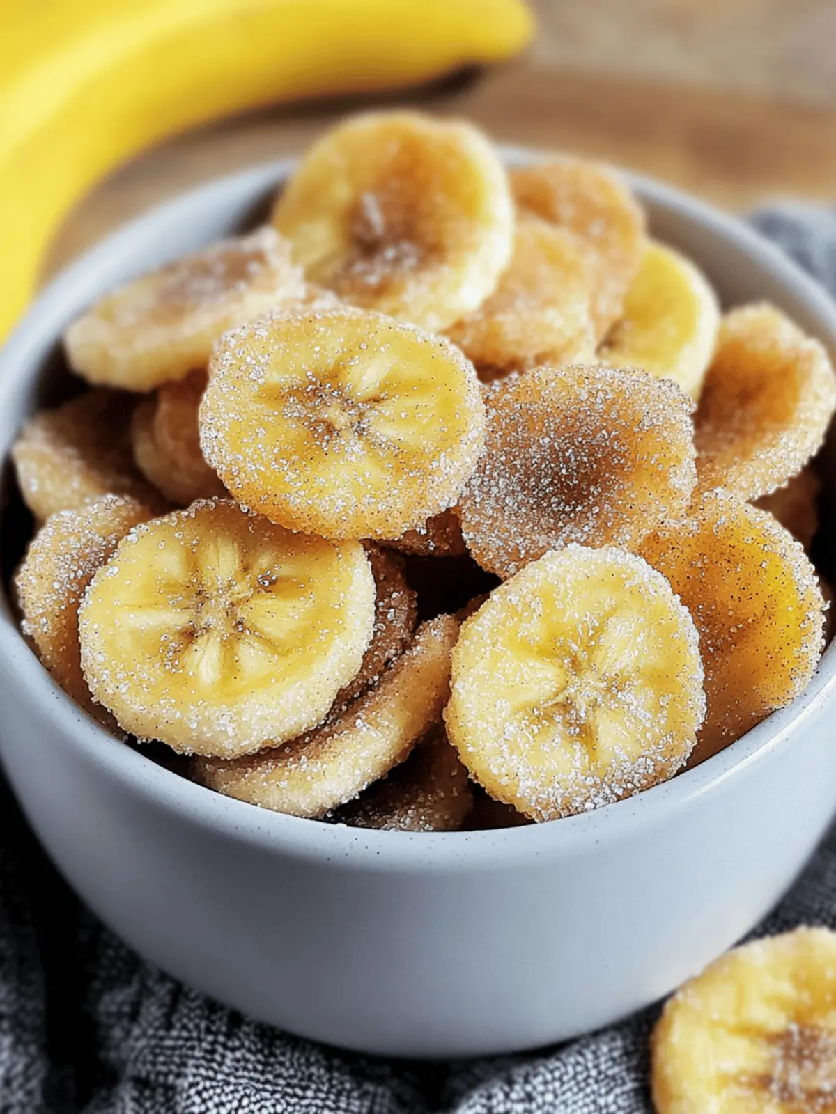 Cinnamon Sugar Air Fryer Banana Chips