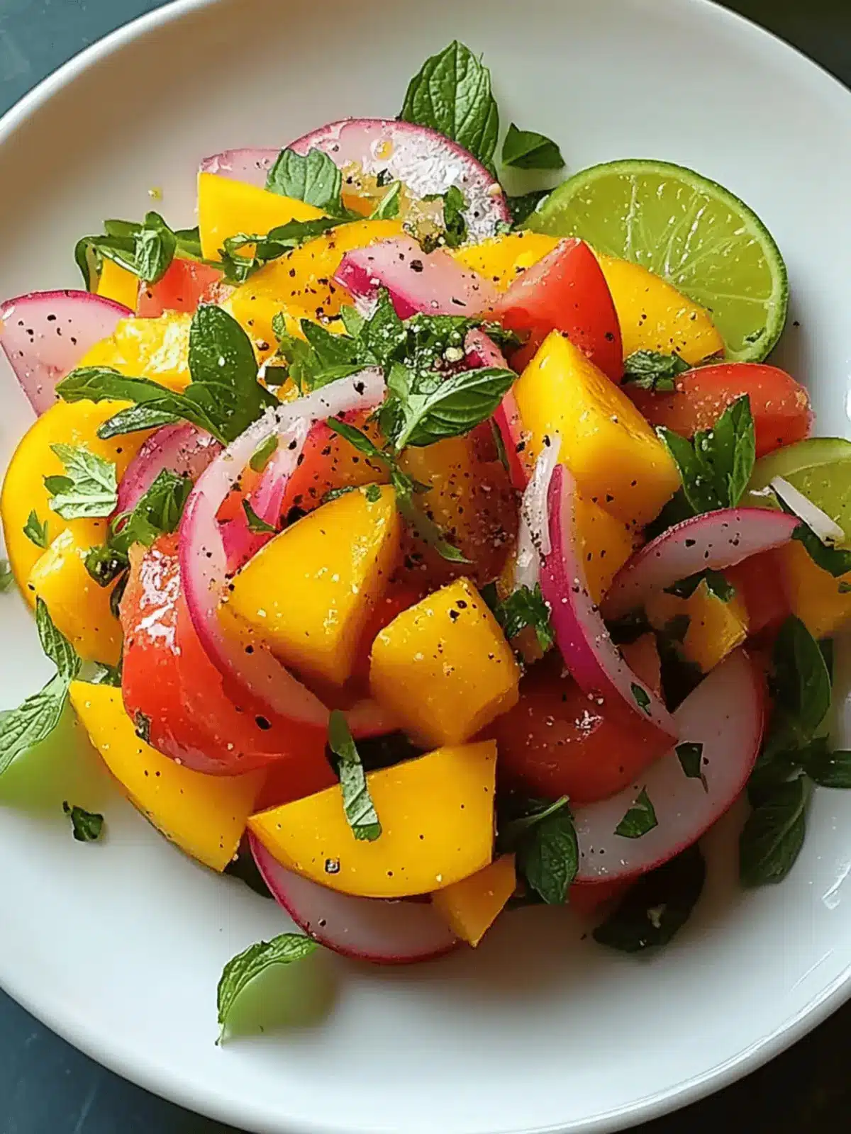Refreshing Mango Salad Recipe with Lime Dressing