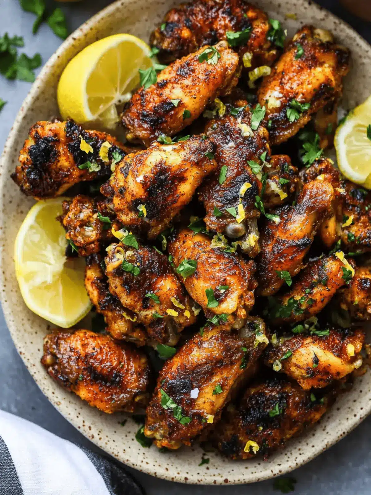 Easy Lemon Garlic Chicken Wings