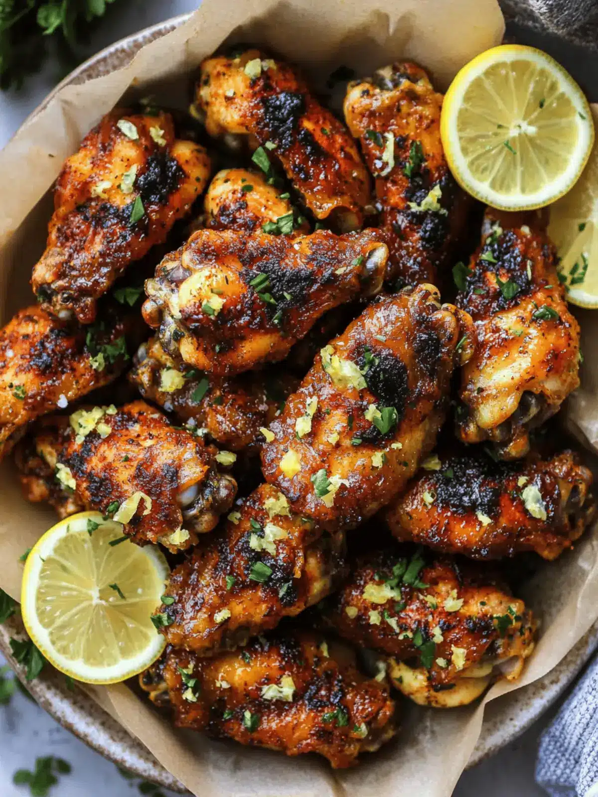 Easy Lemon Garlic Chicken Wings