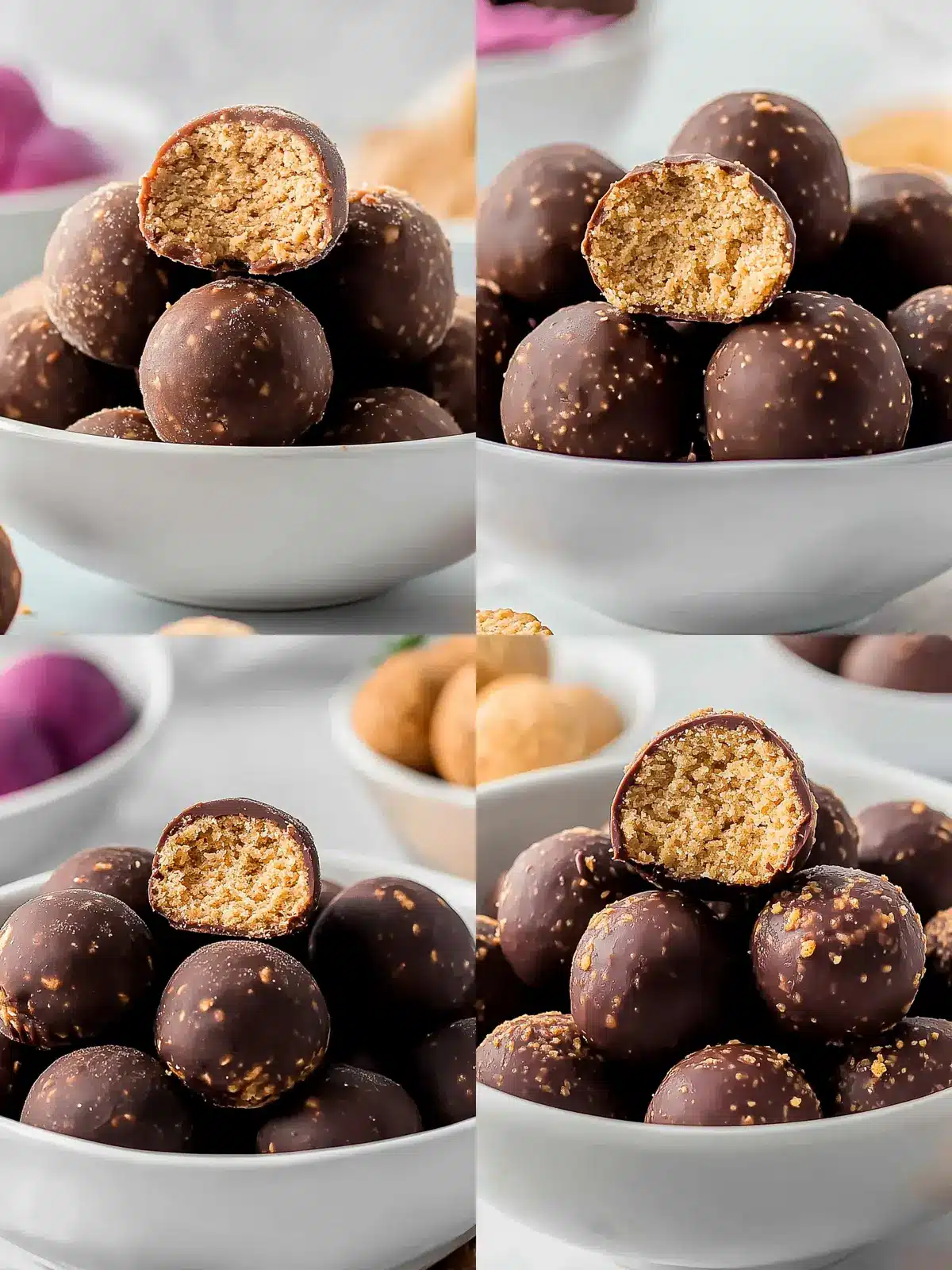 Peanut Butter Balls with Graham Crackers
