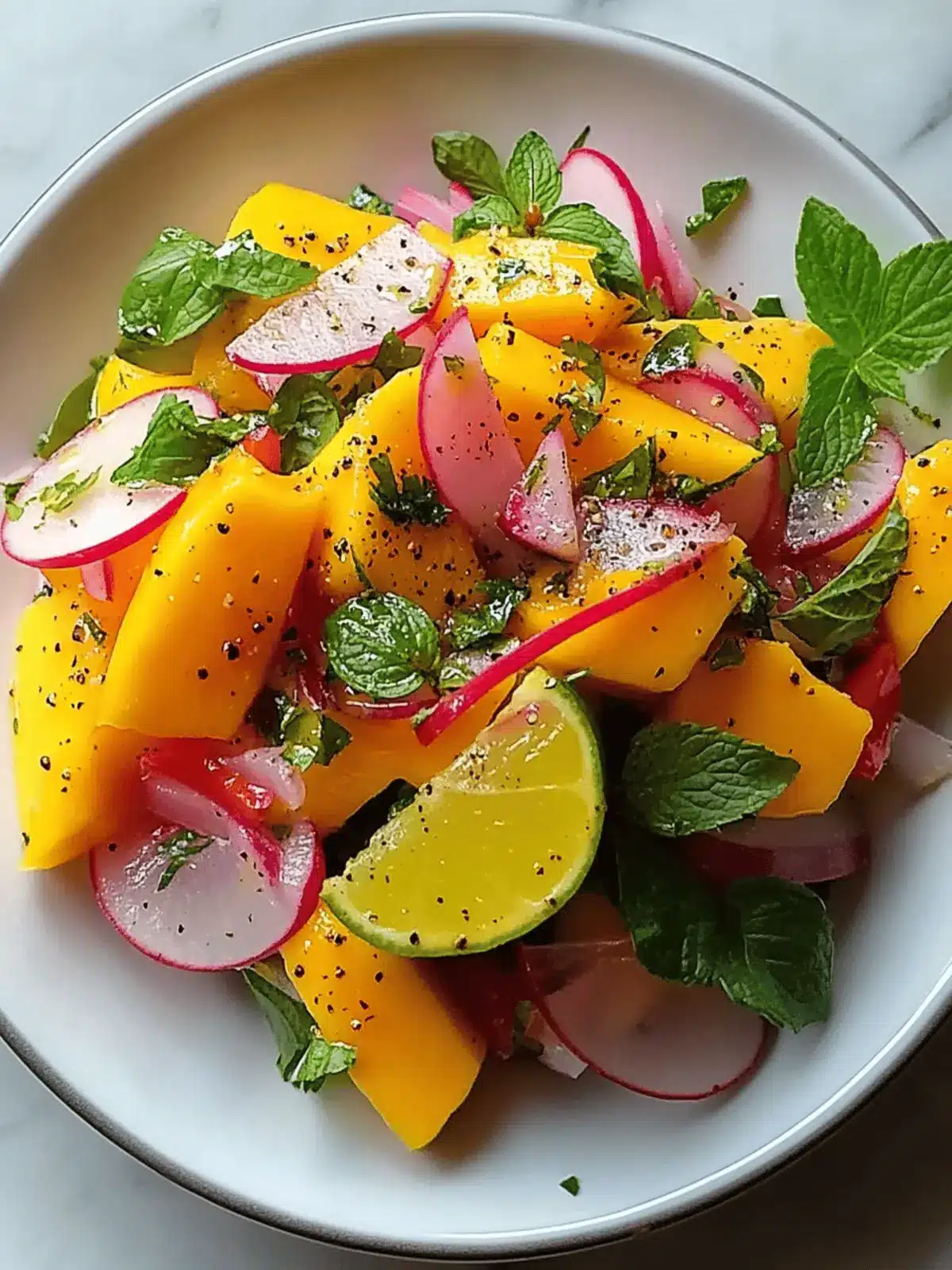 Refreshing Mango Salad Recipe with Lime Dressing