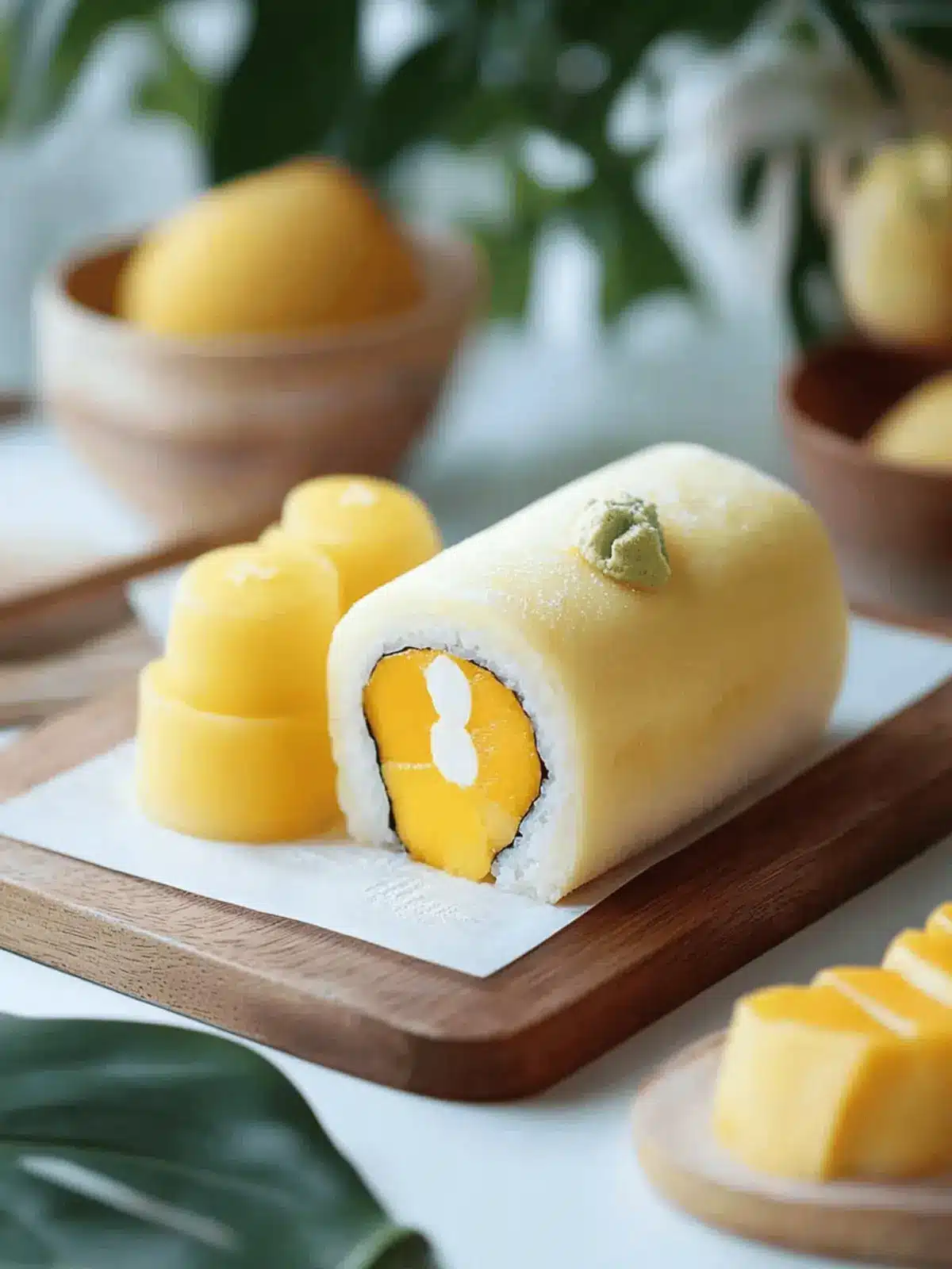 Fresh Mango Cream Roll Japanese Style