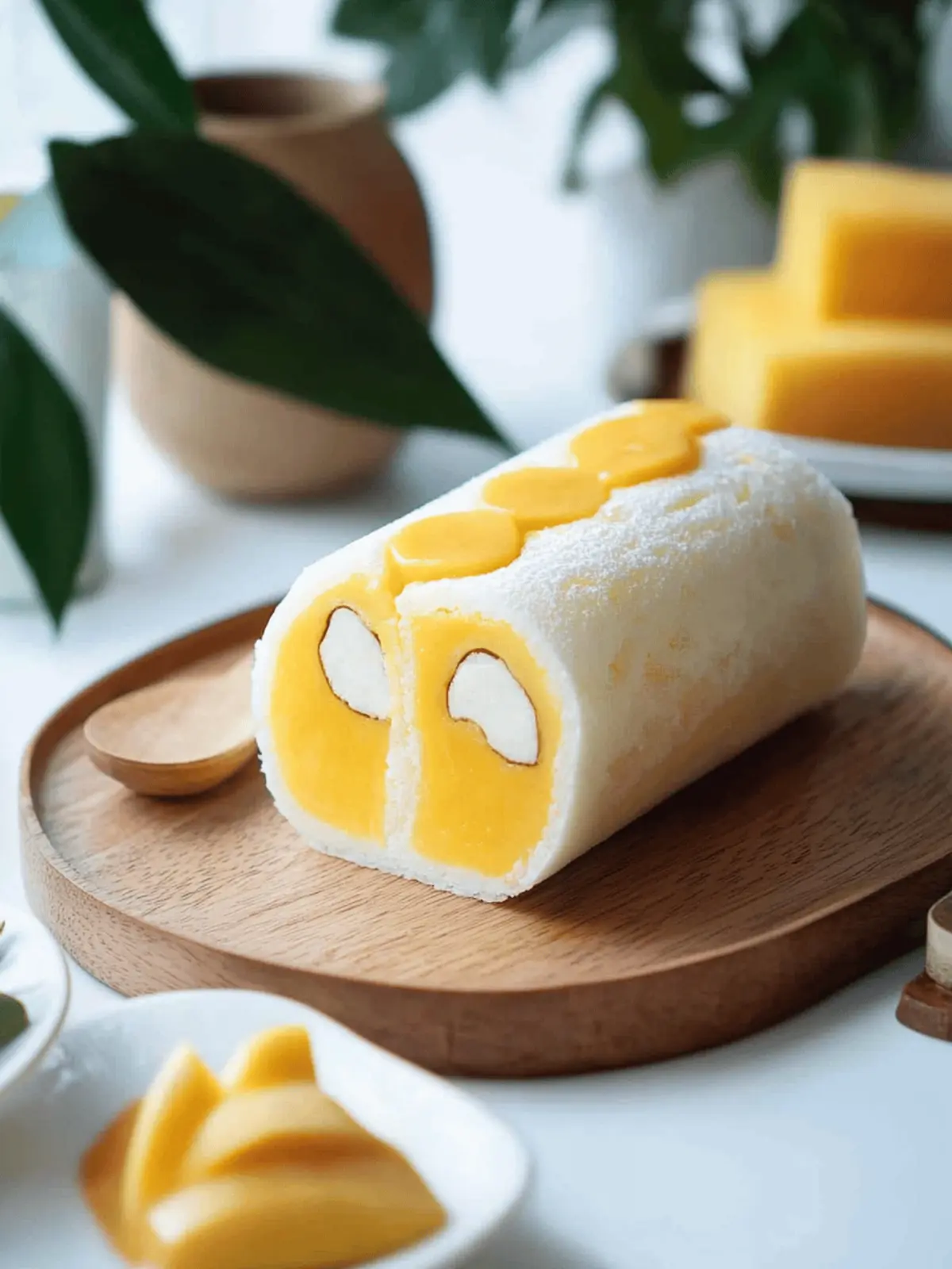 Fresh Mango Cream Roll Japanese Style