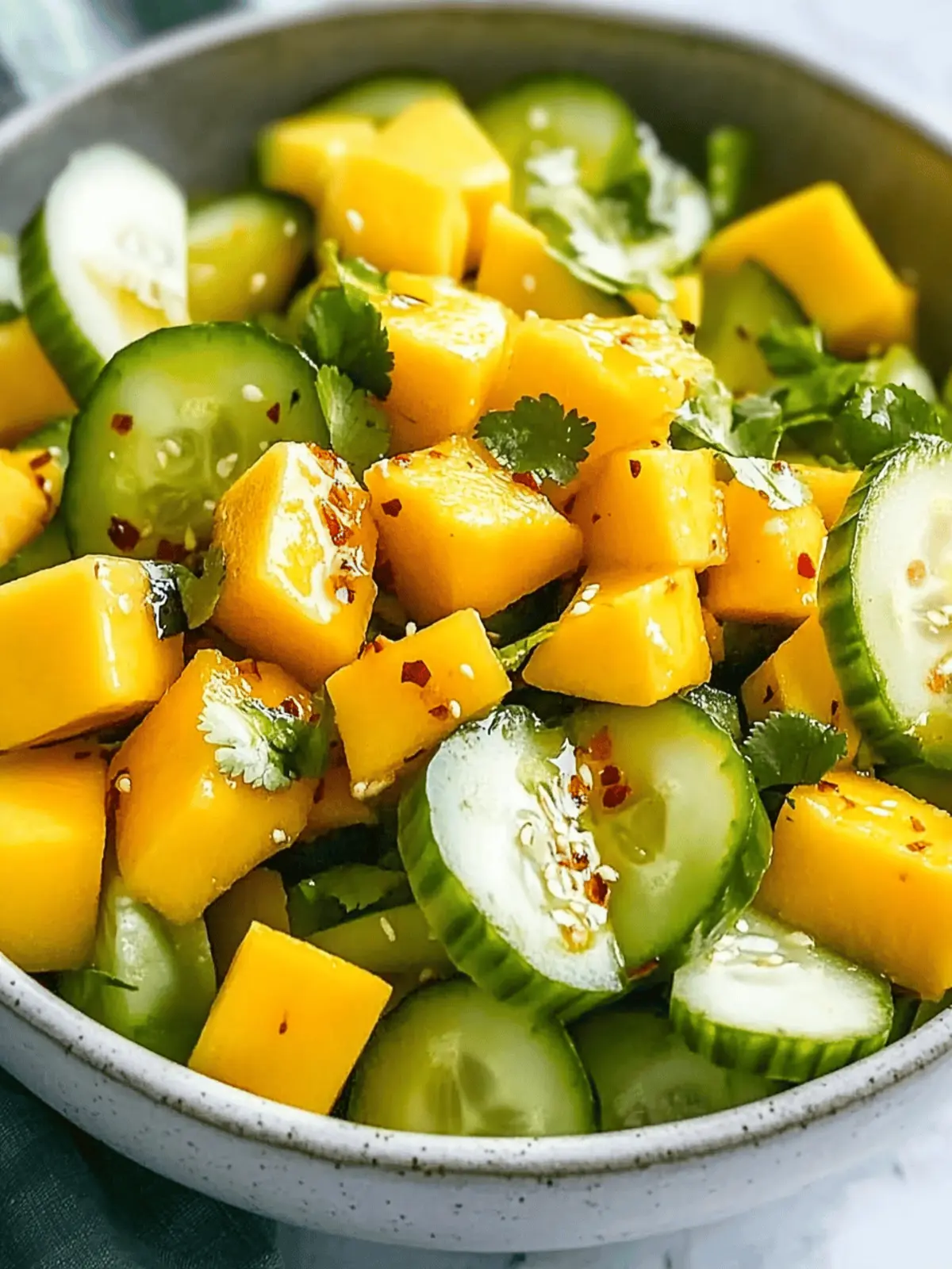 Refreshing Cucumber Mango Chili Salad for Summer Bliss 5 Cucumber Mango Chili Salad