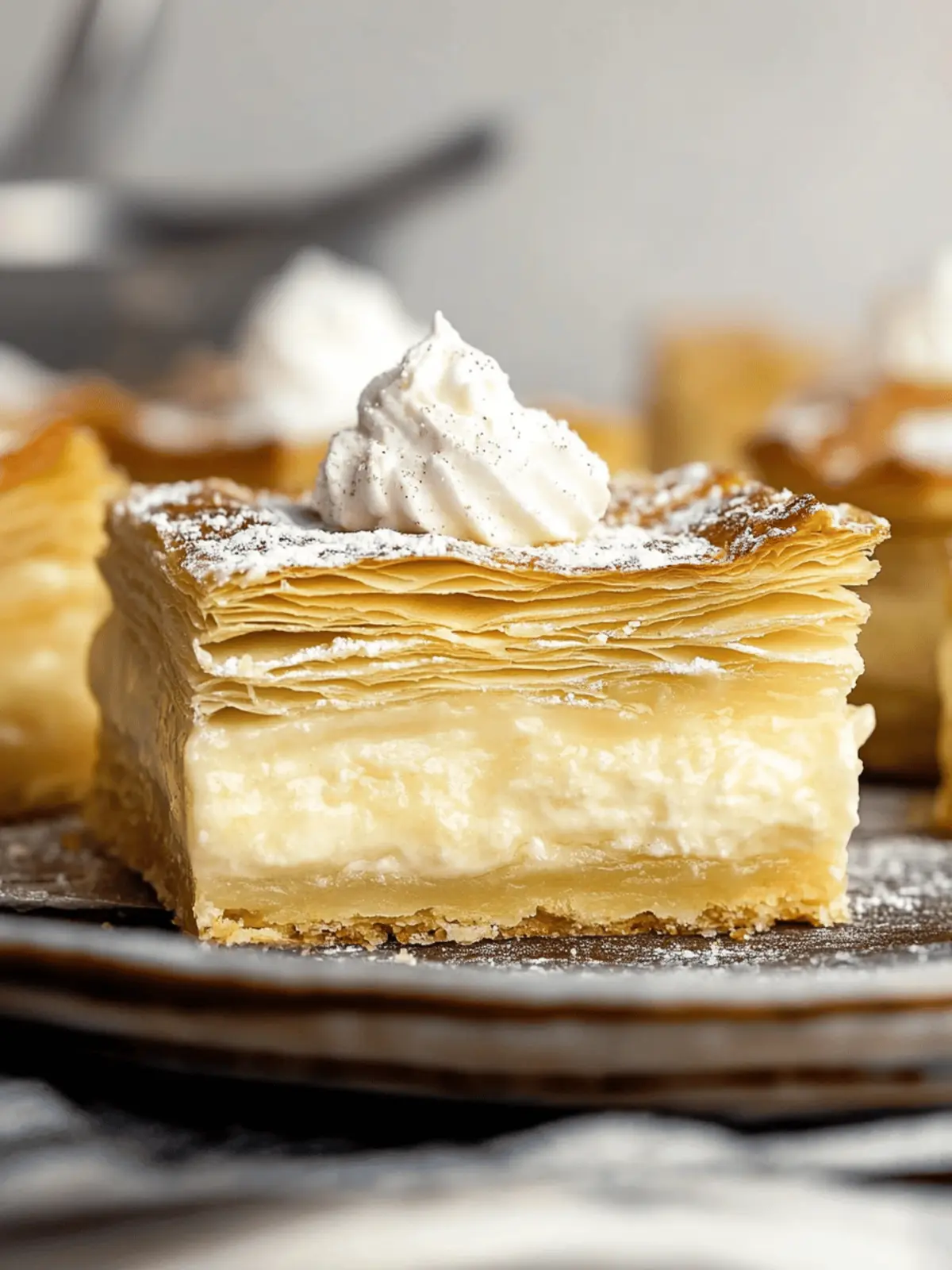 Creamy Vanilla Slice with Flaky Puff Pastry