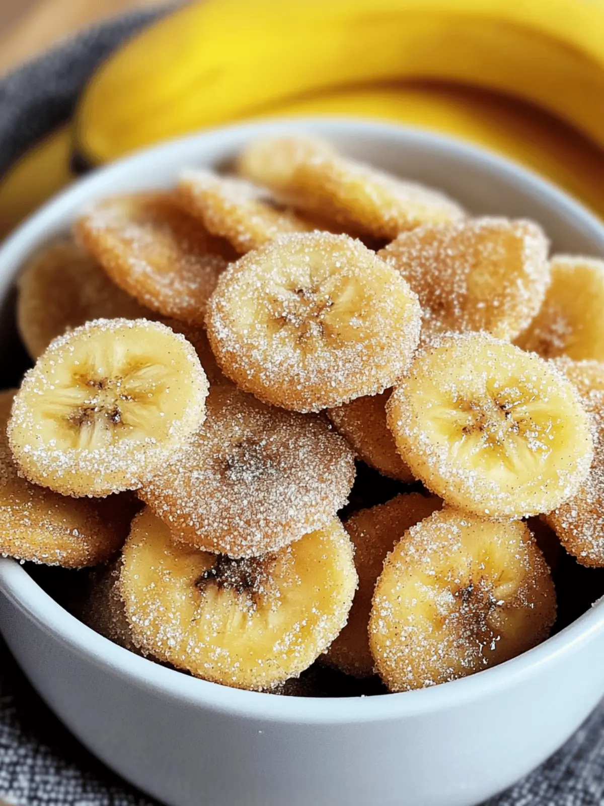 Cinnamon Sugar Air Fryer Banana Chips