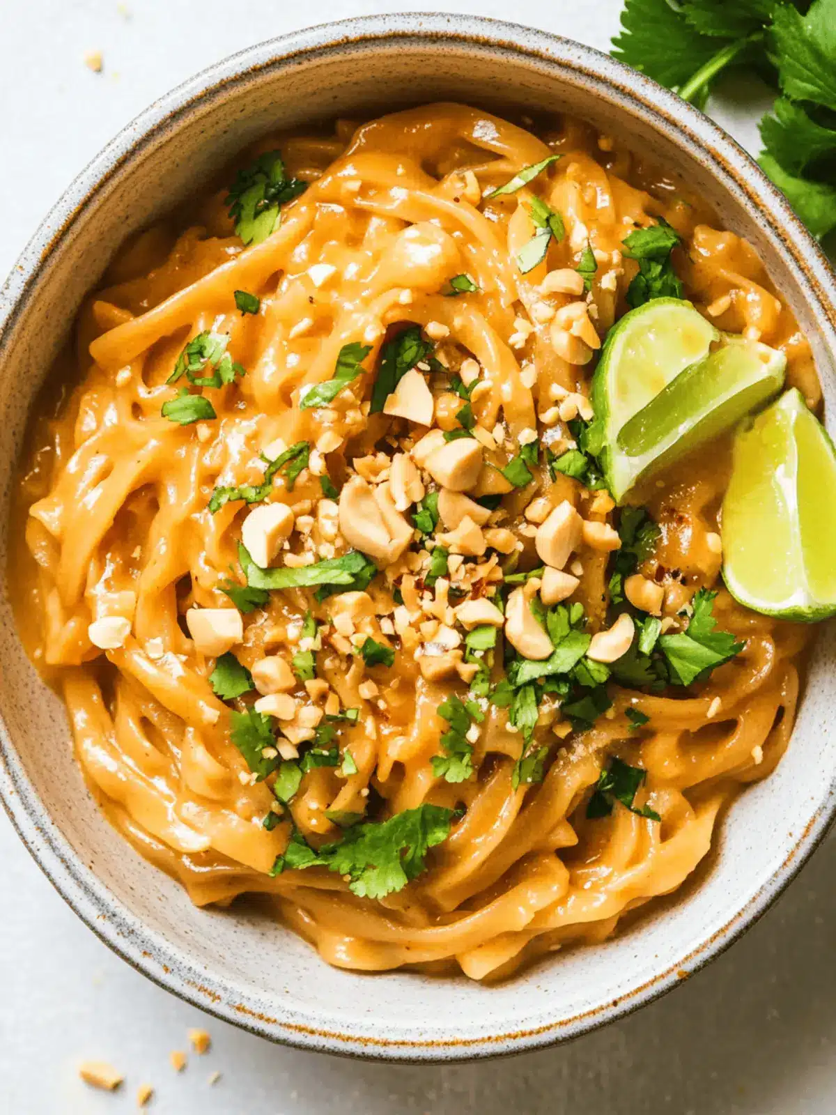 Gluten Free Red Curry Peanut Noodles