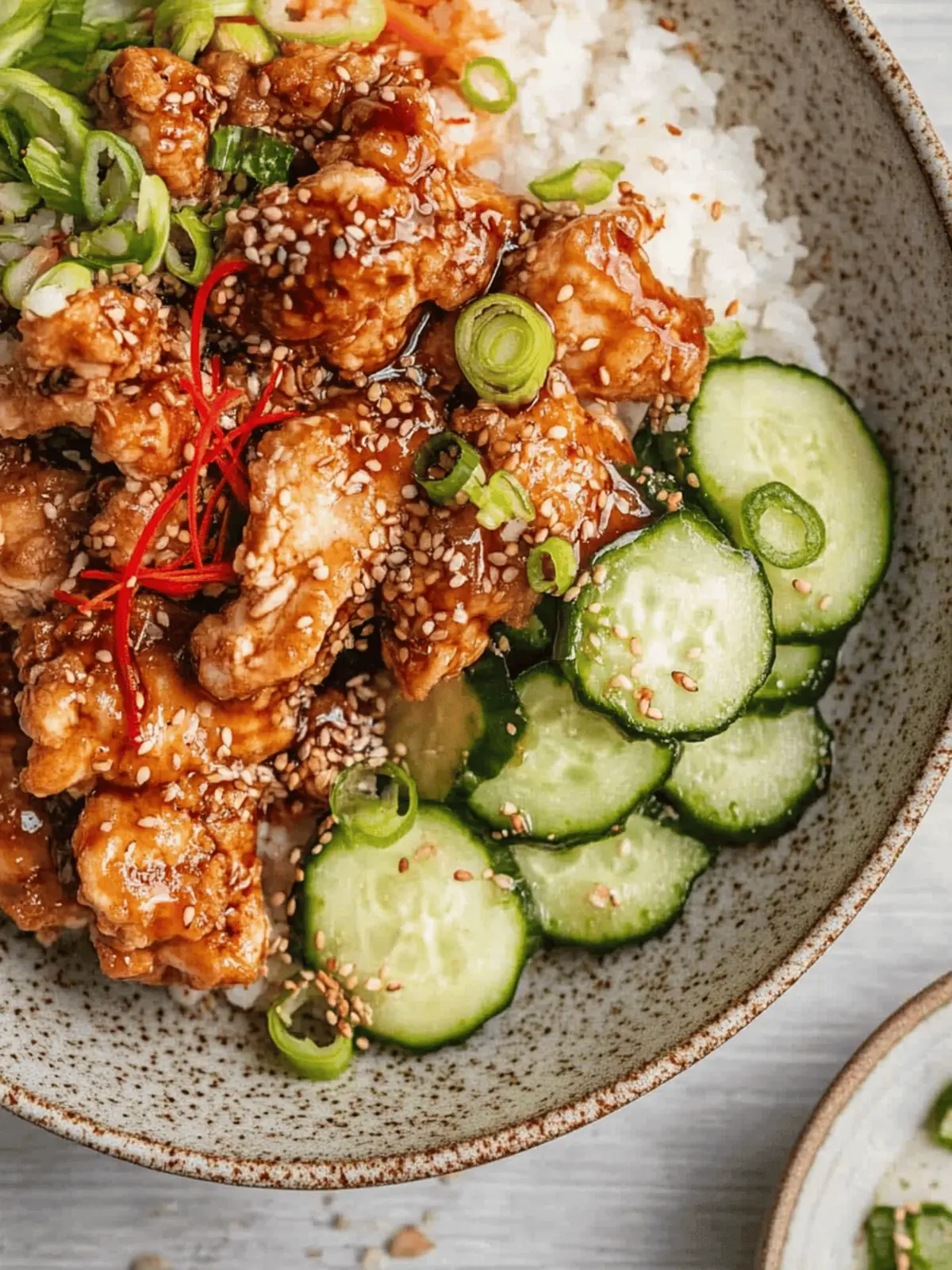 Air Fryer Chicken Karaage Rice Bowl with Miso Glaze