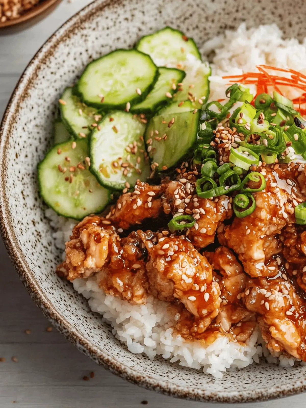 Air Fryer Chicken Karaage Rice Bowl with Miso Glaze