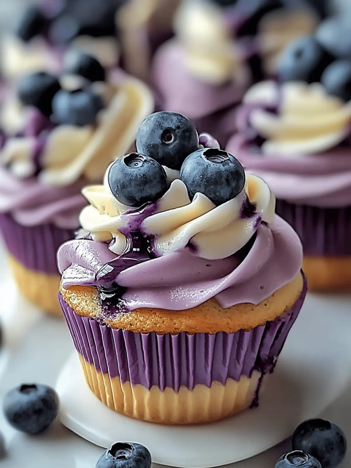 White Chocolate Blueberry Cupcakes