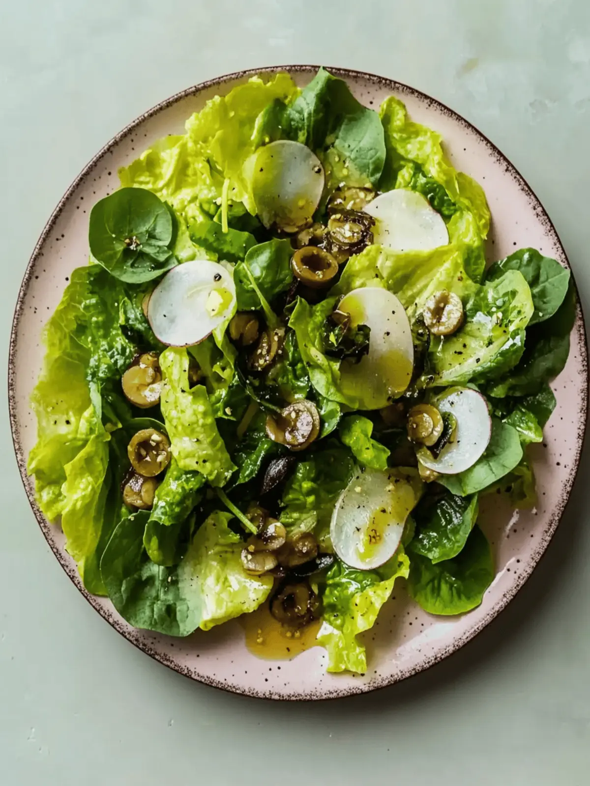 Simple Green Salad with Shallot Vinaigrette for Fresh Flavor 2 Simple Green Salad with Shallot Vinaigrette