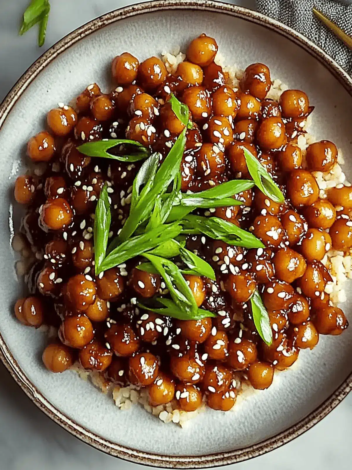 Savory Vegan Sticky Sesame Chickpeas in Under 30 Minutes 4 Vegan Sticky Sesame Chickpeas