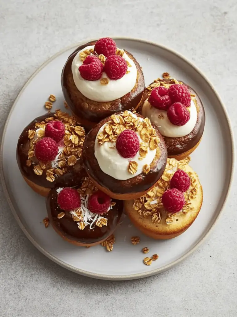 Raspberry & Coconut Granola Muffins