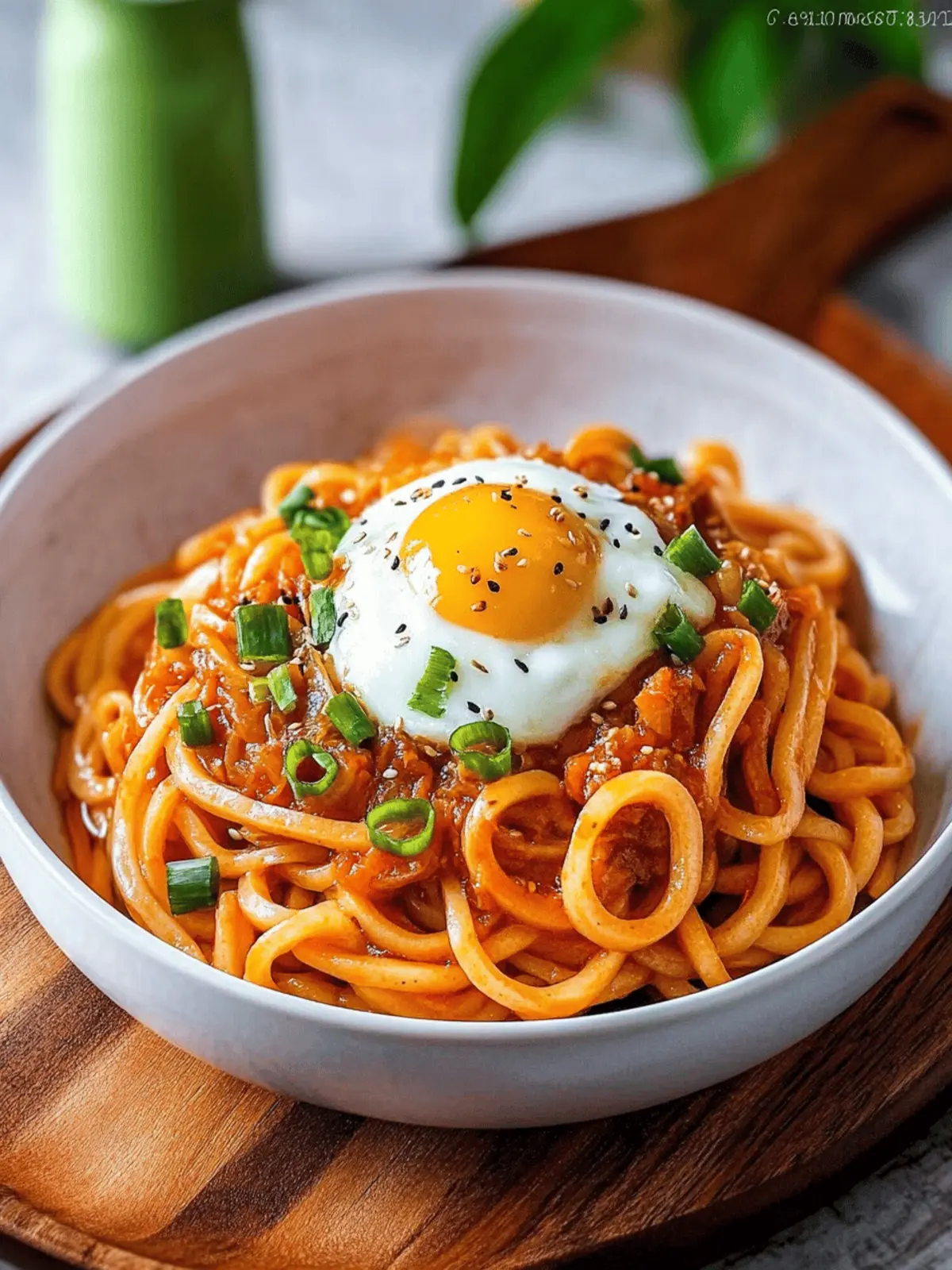 Kimchi Udon Noodle Stir Fry