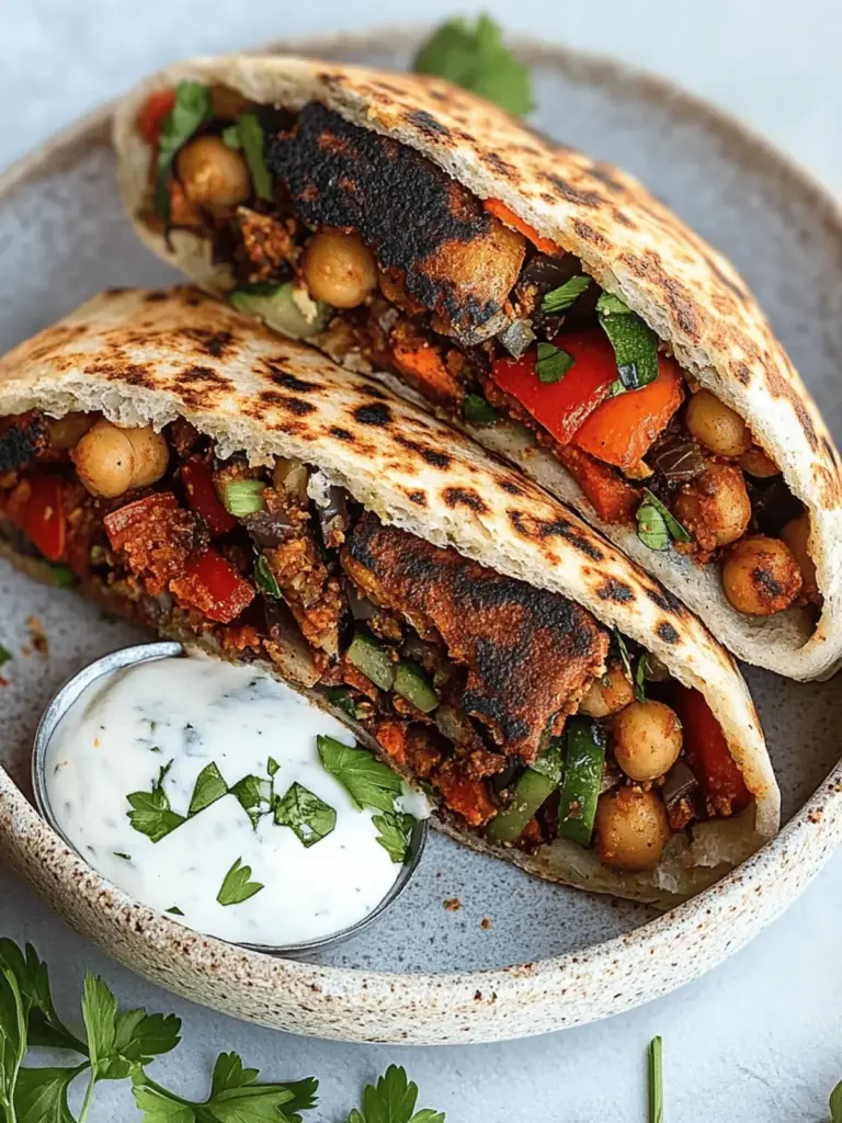 Grilled Chickpea Veggie Pita