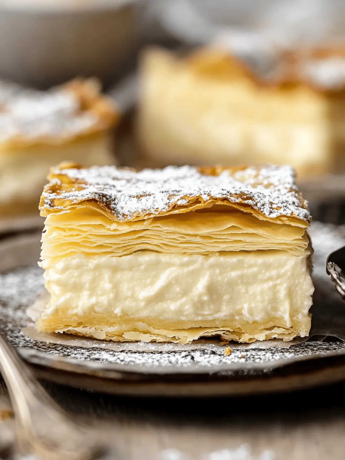Creamy Vanilla Slice with Flaky Puff Pastry