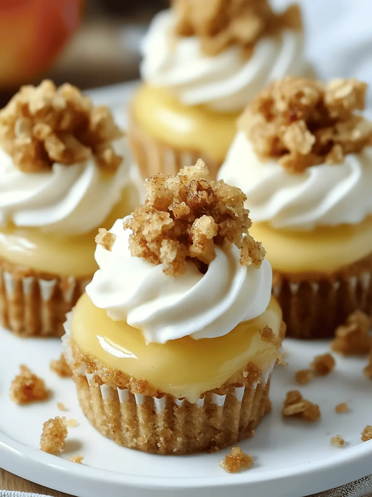 Easy Apple Crisp Mini Cheesecakes That Steal the Show 2 Easy Apple Crisp Mini Cheesecakes
