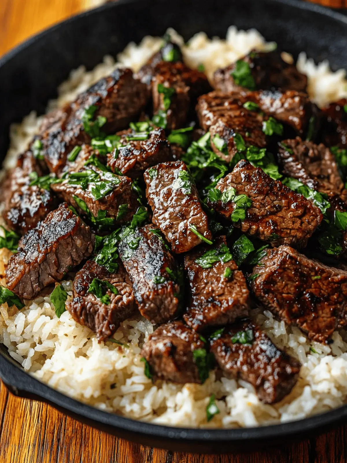 Succulent Honey Garlic Butter Steak and Rice Skillet Made Easy 5 Honey Garlic Butter Steak and Rice Skillet