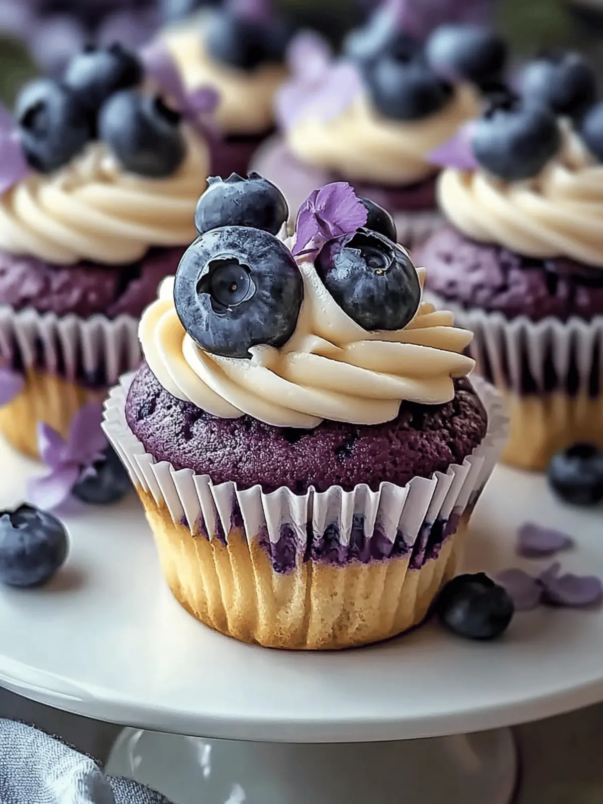 White Chocolate Blueberry Cupcakes