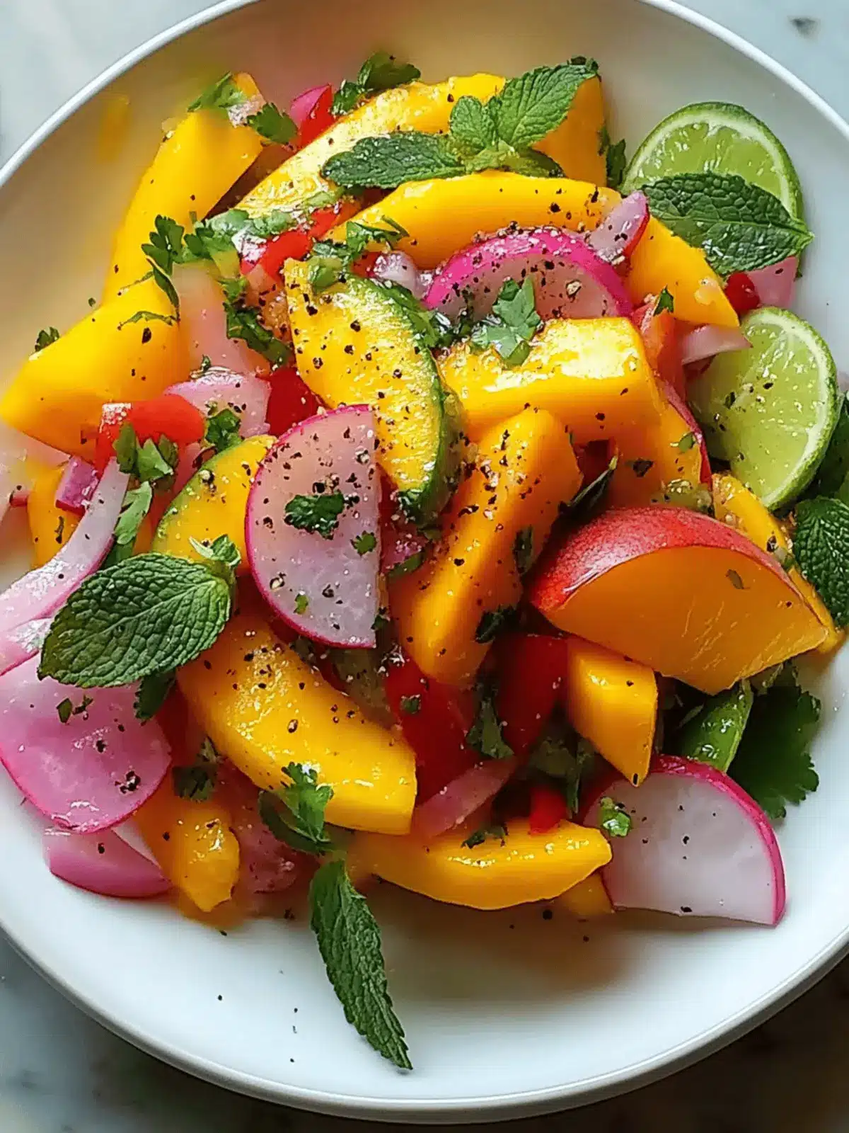 Refreshing Mango Salad Recipe with Lime Dressing