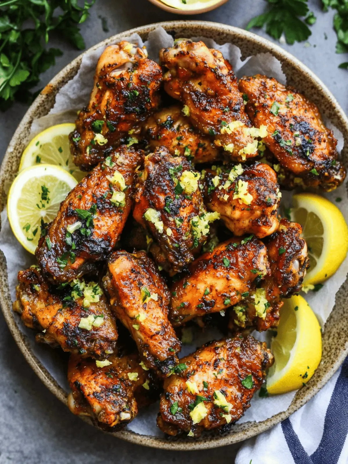 Easy Lemon Garlic Chicken Wings
