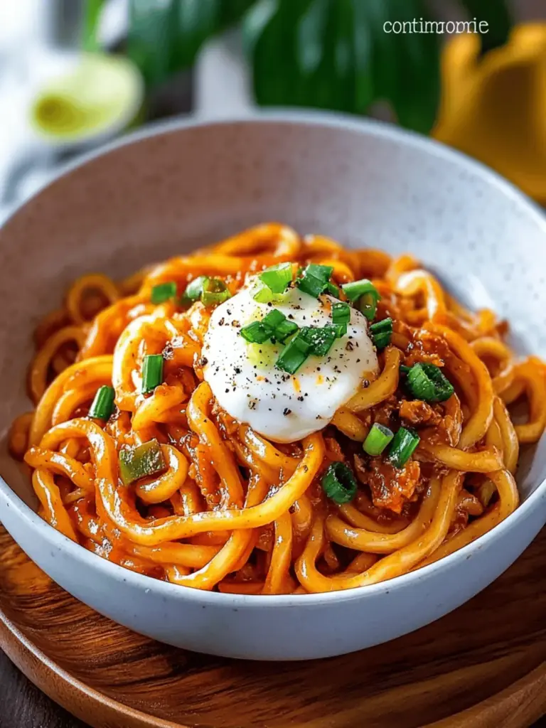 Kimchi Udon Noodle Stir Fry