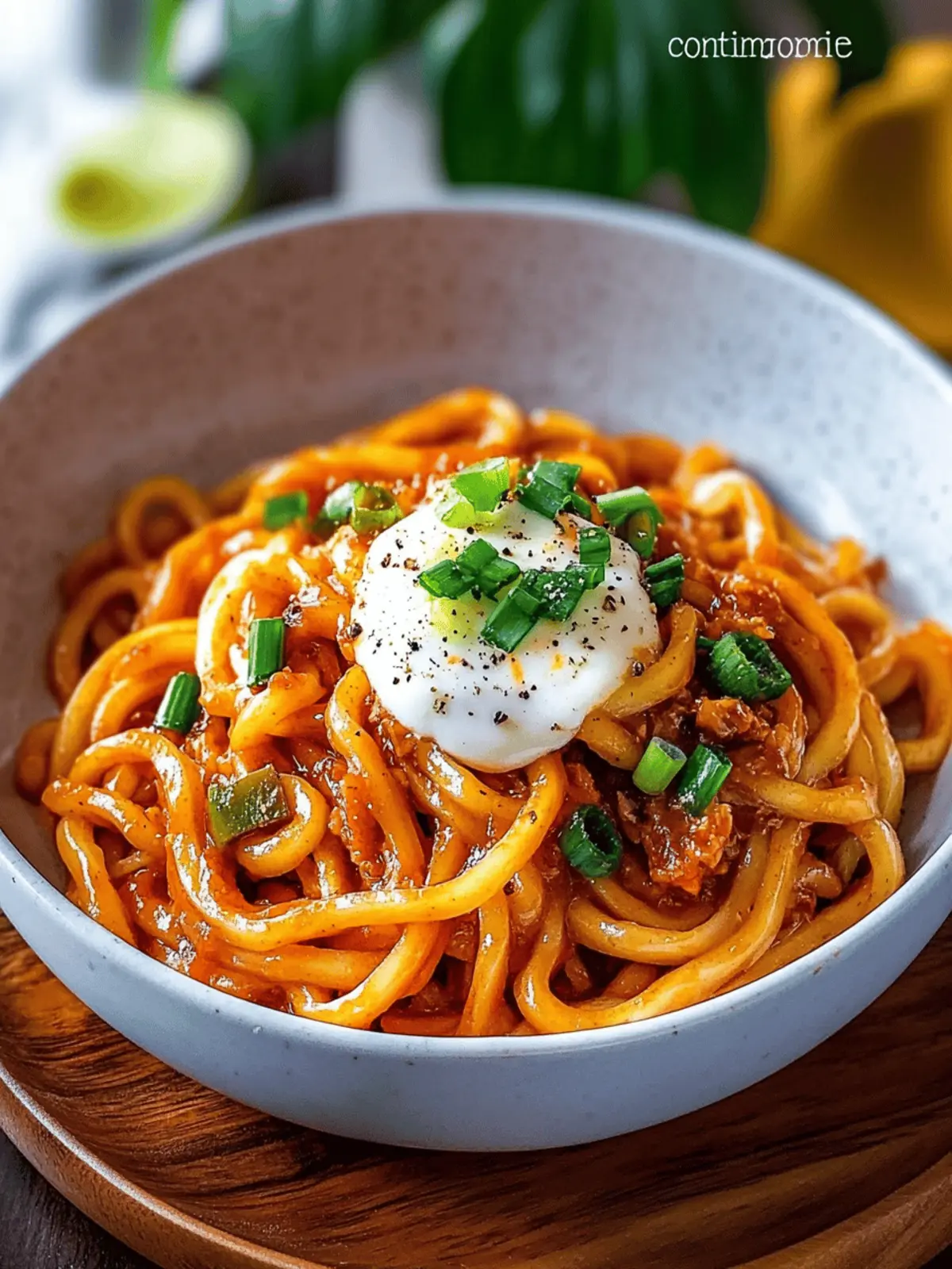 Kimchi Udon Noodle Stir Fry