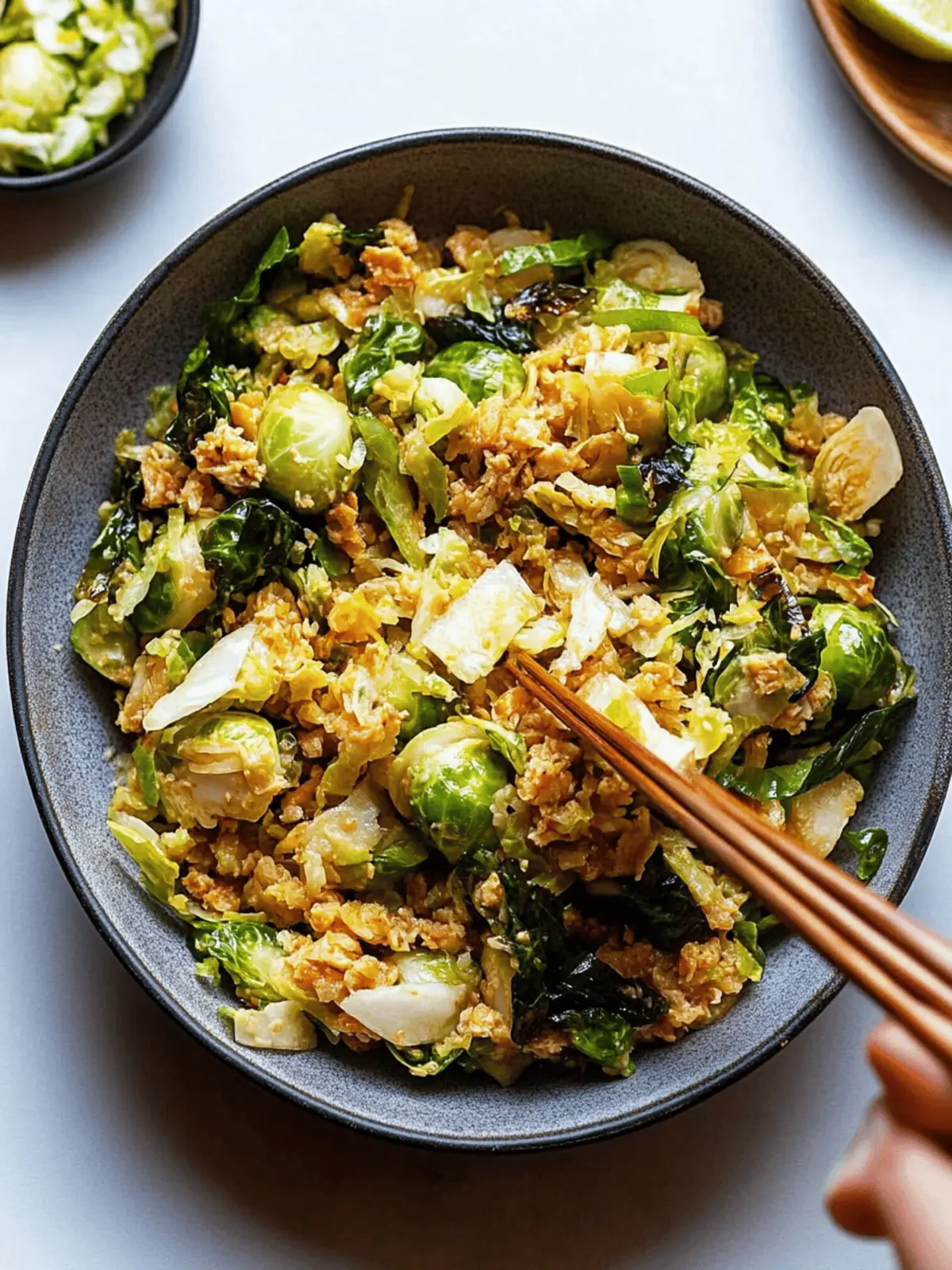 Creamy Lime Brussels Sprout Salad